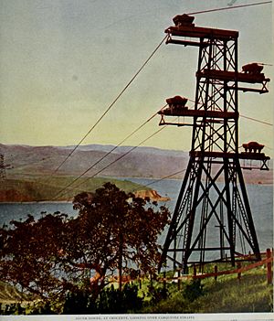 South tower, at Crockett, looking over Carquinez Straits (14780004404)