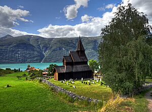 Stave church Urnes - Panorama HDR cropped