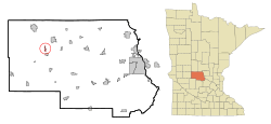 Location of Meire Grovewithin Stearns County, Minnesota