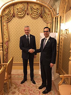 Steven Mnuchin and Bruno Le Maire at G20 Riyadh Summit