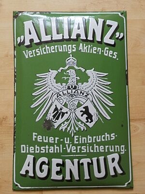 Versicherungsschild der Allianz