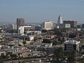 View of Los Angeles Civic Center from Dodger Stadium, Los Angeles, California