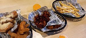 Wingstop chicken and chips