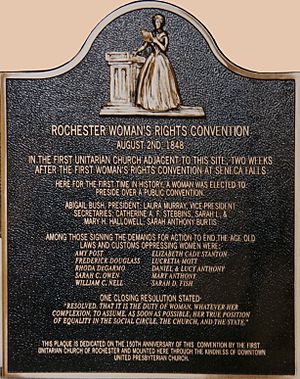1848 Womens rights plaque at DUPC