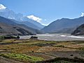 1 River Gandhak Gandaki in Kagbeni Nepal before entering India