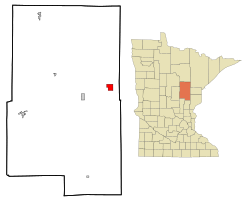 Location of the city of Tamarackwithin Aitkin County, Minnesota