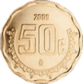 Banco de México C 50 centavos reverse
