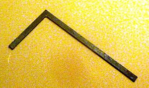 Bronze ruler. Han Dynasty 206 BCE to CE 220. Excavated in Zichang County.