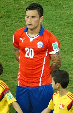 Charles Aránguiz en la Copa Mundial de Fútbol de 2014