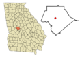 Crawford County Georgia Incorporated and Unincorporated areas Roberta Highlighted