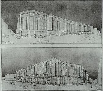 Draft of Central Station, Brussels by Victor Horta