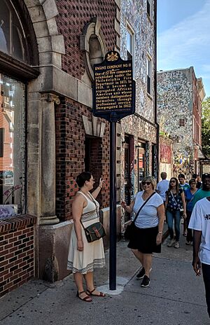 Engine Company Number 11 with tourists