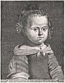 Engraving of Liselotte of the Palatinate as an infant after Vaillant
