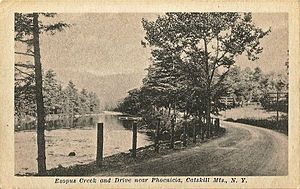 Esopus Creek near Phoenicia old postcard