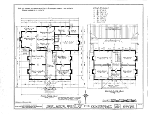 First White House of the Confederacy interior plan
