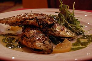 Fresh sardines with preserved lemon