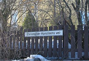 Hansteen road sign