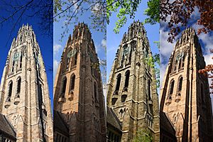 Harkness Tower in Winter, Spring, Summer, Autumn