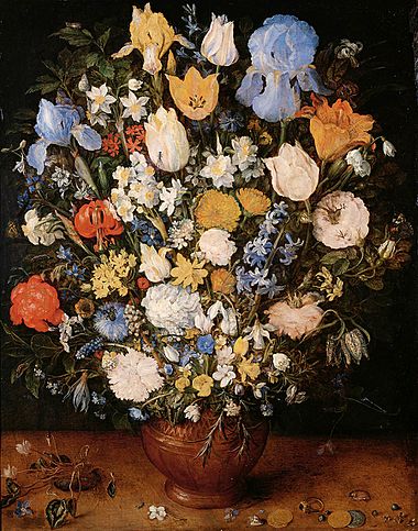 Jan Bruegel (I) - Bouquet of Flowers in a Ceramic Vase