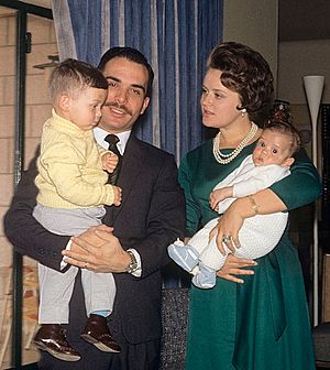 King Hussein and Princess Muna with sons 1964
