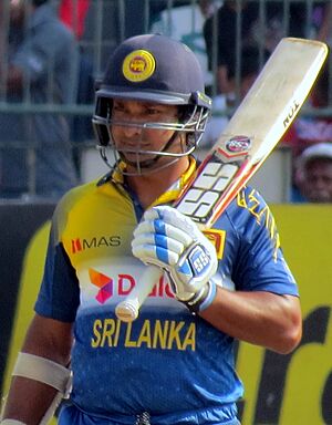 Kumar Sangakkara bat in hand