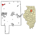 LaSalle County Illinois Incorporated and Unincorporated areas Mendota Highlighted