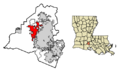 Lafayette Parish Louisiana Incorporated and Unincorporated areas Scott Highlighted