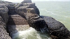 Limestone cliffs near Steep Rock, Manitoba, Canada. (36378689403)