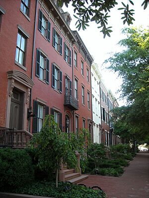 Looking down Jackson Place