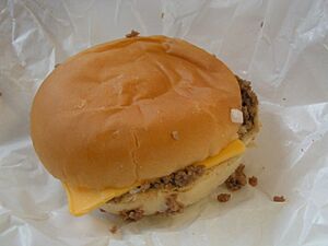 Maid-Rite loose meat sandwich