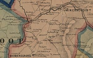 Map of Casselman and Mineral Point Area from 1860 Somerset County, Pennsylvania, Map by Edward L Walker