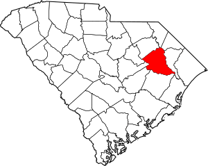 Map of South Carolina highlighting Florence County