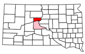 Map of South Dakota highlighting Armstrong County.svg
