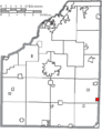 Map of Wood County Ohio Highlighting Risingsun Village