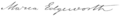 Maria Edgeworth signature