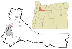 Location of Labish Village, Oregon