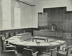 Meeting Chamber, Gosford Council Chambers in Building magazine 24 May 1939