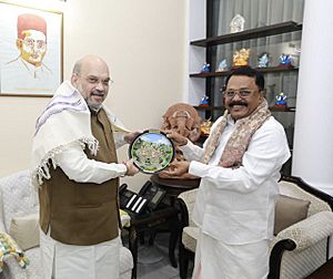 Meeting Hon. Home Minister of India Shri. Amit Shah at his residence