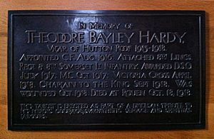 Memorial to Thoedore Bayley Hardy