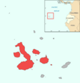 Microlophus albemarlensis sensu lato distribution
