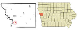 Location of Blencoe, Iowa