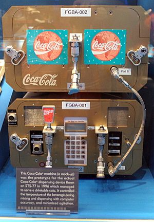 Astronauts served Coca-Cola from this device on the Space Shuttle in 1995.