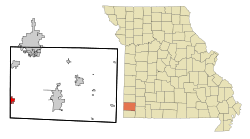 Location of Seneca, Missouri