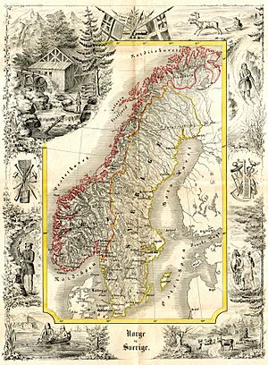 Norge og Sverige 1847 copy