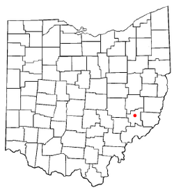 Location of Sarahsville, Ohio