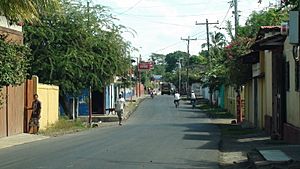 A street in Poneloya, Nicaragua.