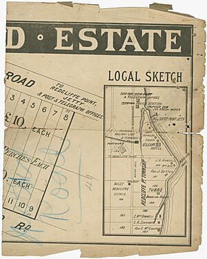 Portwood estate map, Redcliffe, 1878