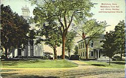 Town Hall/Library and Congregational Church, 1910