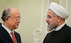 President Rouhani meets Yukiya Amano in Saadabad Palace 02