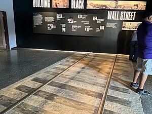 Replica of railway tracks Greenwood Rising
